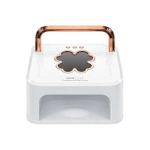 lampe ongles LED UV Vue détaillée de l'écran digital et des boutons de minuterie de la lampe à ongles SUN L1, facilitant la manucure à domicile.