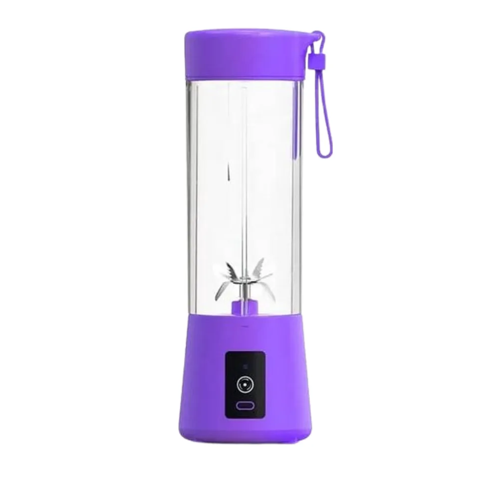 Mini blender juicer cup violet rechargeable USB 380ml pour smoothies et jus, livraison Maroc paiement cash