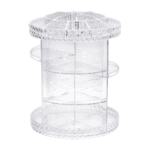 Organisateur cosmetique rotatif 360 en acrylique transparent effet diamant pour rangement maquillage au Maroc