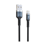 Câble Chargeur Lightning Rhino SDC-030i noir tressé pour charge rapide iPhone