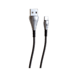 Câble charge rapide Type C ORYX tressé noir pour smartphone