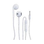 Écouteur filaire jack 3.5mm ORYX SEF-035j blancs pour smartphone, vue détaillée du câble TPE.