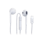 Écouteurs filaires Lightning ORYX SEF-021i blancs pour iPhone, idéaux pour écouter ta musique ou passer des appels au Maroc
