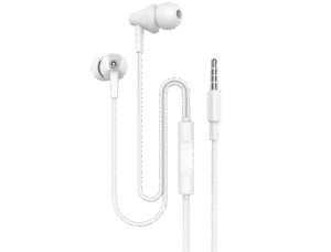 Écouteurs intra-auriculaires NEF-161j ORYX blancs avec connecteur Jack 3.5mm pour smartphone