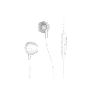 Écouteurs filaires suppression bruit Jack 3.5mm noirs sur un smartphone pour une écoute immersive.