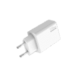 Image du Chargeur rapide USB-A 18W ORYX NPC-118 branché sur une prise murale au Maroc