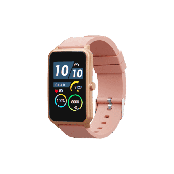 Bracelet connecté S-band Plus ORYX affichant l'heure et des données de suivi santé sur son écran HD couleur.