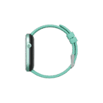 Smartwatch étanche IP67 de couleur noire avec capteur de fréquence cardiaque, compatible Android iOS.