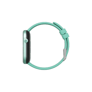 Smartwatch étanche IP67 de couleur noire avec capteur de fréquence cardiaque, compatible Android iOS.