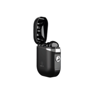 Kit mains libres Bluetooth ORYX Bfree Flip noir pour appels et musique avec étui de recharge rapide