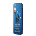 Câble USB C robuste en alliage de zinc et nylon tressé, montrant les connecteurs pour le transfert de données fiable.