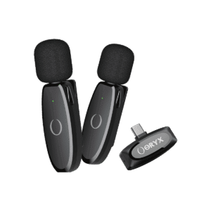 Microphone lavalier professionnel pour interviews et vidéos YouTube de haute qualité.