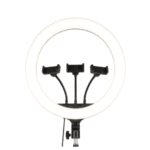 Ring Light 14 pouces QX-360 avec 3 supports de téléphone et trépied, éclairage parfait pour vlogging au Maroc