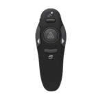 pointeur laser sans fil avec pointeur laser en usage pour une présentation PowerPoint.