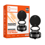 support auto adsorption pour telephone portable vue de côté sur pare-brise montrant l'inclinaison réglable