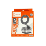 Un téléphone portable est solidement maintenu par le WINSTAR WR-202, illustrant la fixation magnétique puissante pour une conduite sereine.