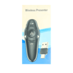 Wireless presenter et son récepteur dual USB-C/USB-A pour connexion à un ordinateur portable Mac.
