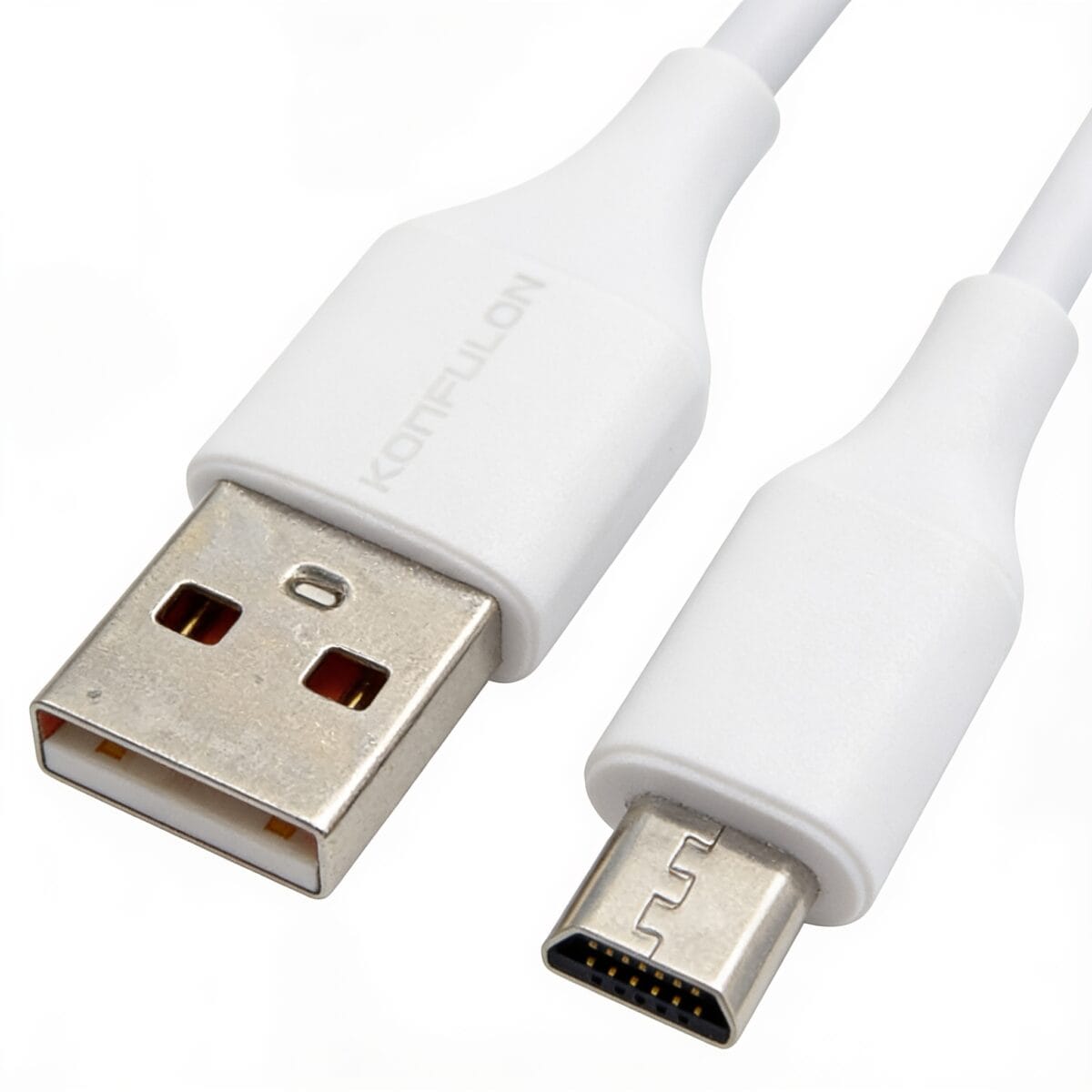câble konfulon dc63 USB vers Micro-USB 3.0A 1 m avec charge stable et durable, pour charger et transférer des données vers des appareils compatibles Micro-USB, disponible sur BrefShop.ma