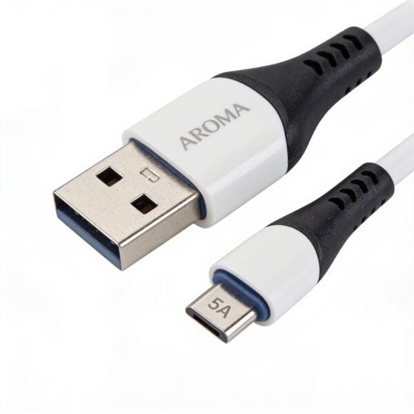 câble micro usb 5a connecteur USB-A mâle vers Micro USB mâle, chargement et synchronisation d'appareils électroniques, disponible sur BrefShop.ma