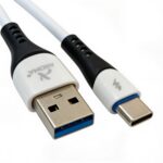 câble usb a vers usb c 5 ampères tressage résistant 3 couches de protection pour charger et transférer des données, disponible sur BrefShop.ma