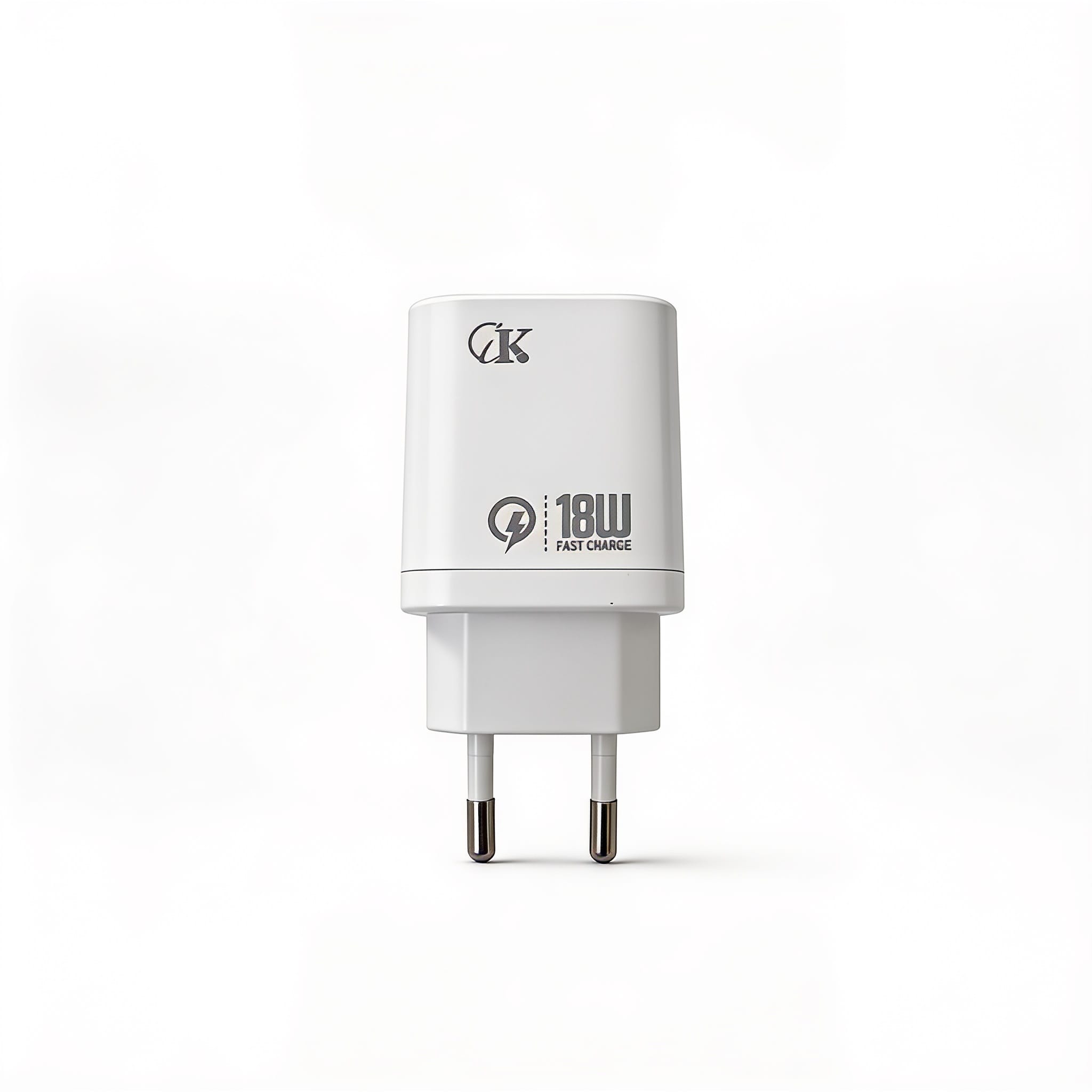 Chargeur rapide USB-C 18W CIK CK-A601 chargeur rapide usb-c 18w CIK CK-A601 face blanche