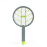 raquette anti-moustiques électrique à éclairage LED intégré au centre et grille métallique pour éliminer les moustiques et insectes volants, disponible sur BrefShop.ma