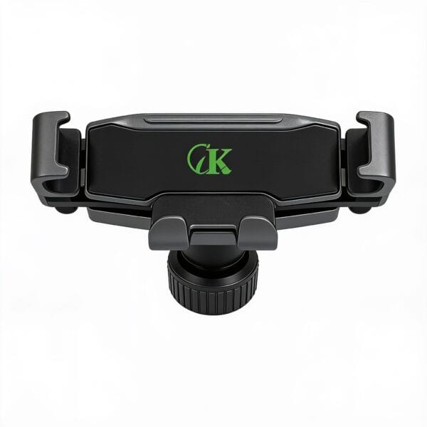 support smartphone auto aération verrouillage par gravité pour fixation sur grille d'aération en usage mains libres, disponible sur BrefShop.ma