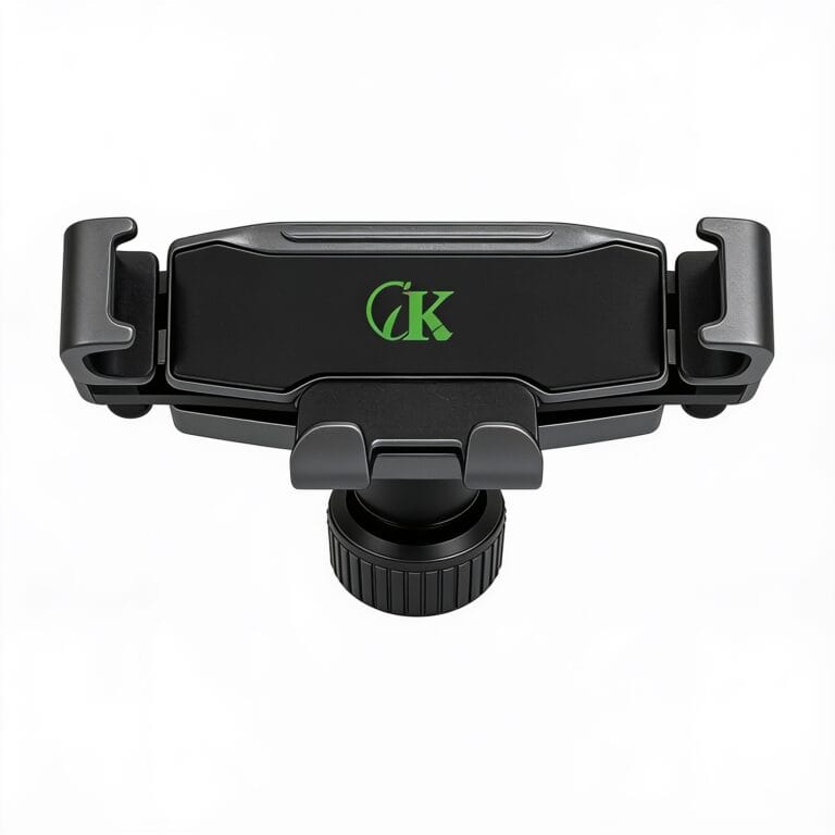 support smartphone auto aération verrouillage par gravité pour fixation sur grille d'aération en usage mains libres, disponible sur BrefShop.ma