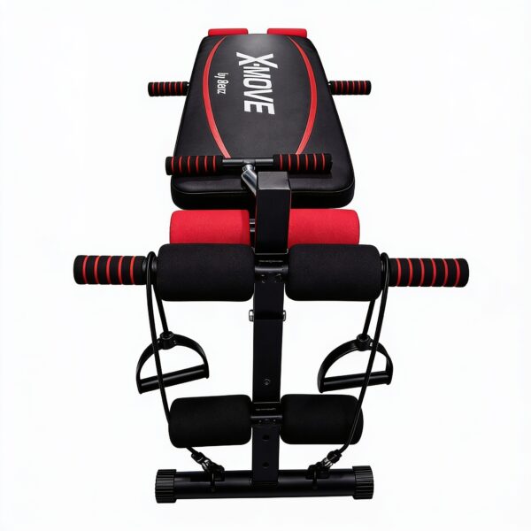 banc de musculation pliable avec dossier inclinable et réglable en plusieurs positions, pour la musculation à domicile, disponible sur BrefShop.ma