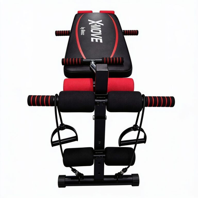 banc de musculation pliable avec dossier inclinable et réglable en plusieurs positions, pour la musculation à domicile, disponible sur BrefShop.ma