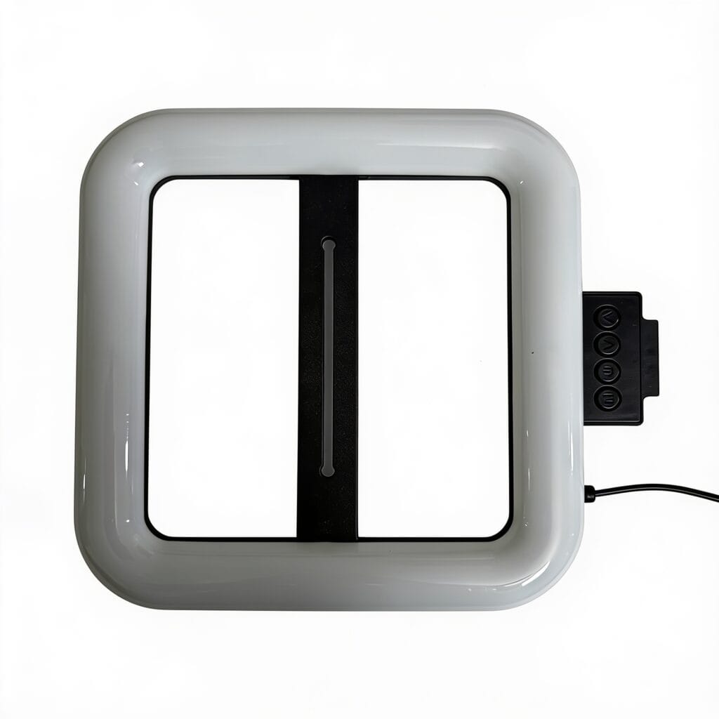 lampe led pour telephone portable neewer mj 28 rgb fond blanc face