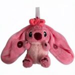 peluche rose oreilles longues douce à câliner avec yeux brodés, compagnon de jeu et de sommeil pour enfant, disponible sur BrefShop.ma