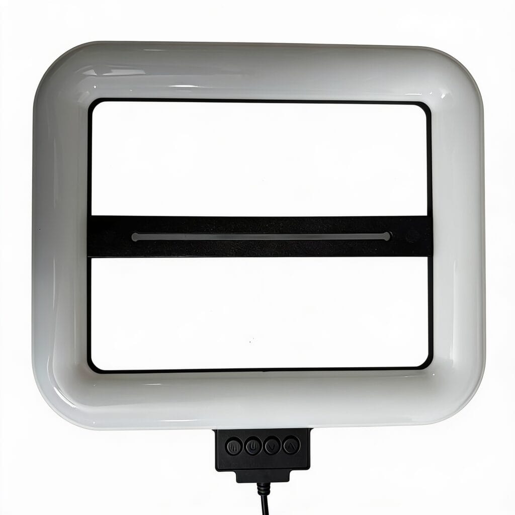 ring light rgb support telephone neepho mj 35 fond blanc face