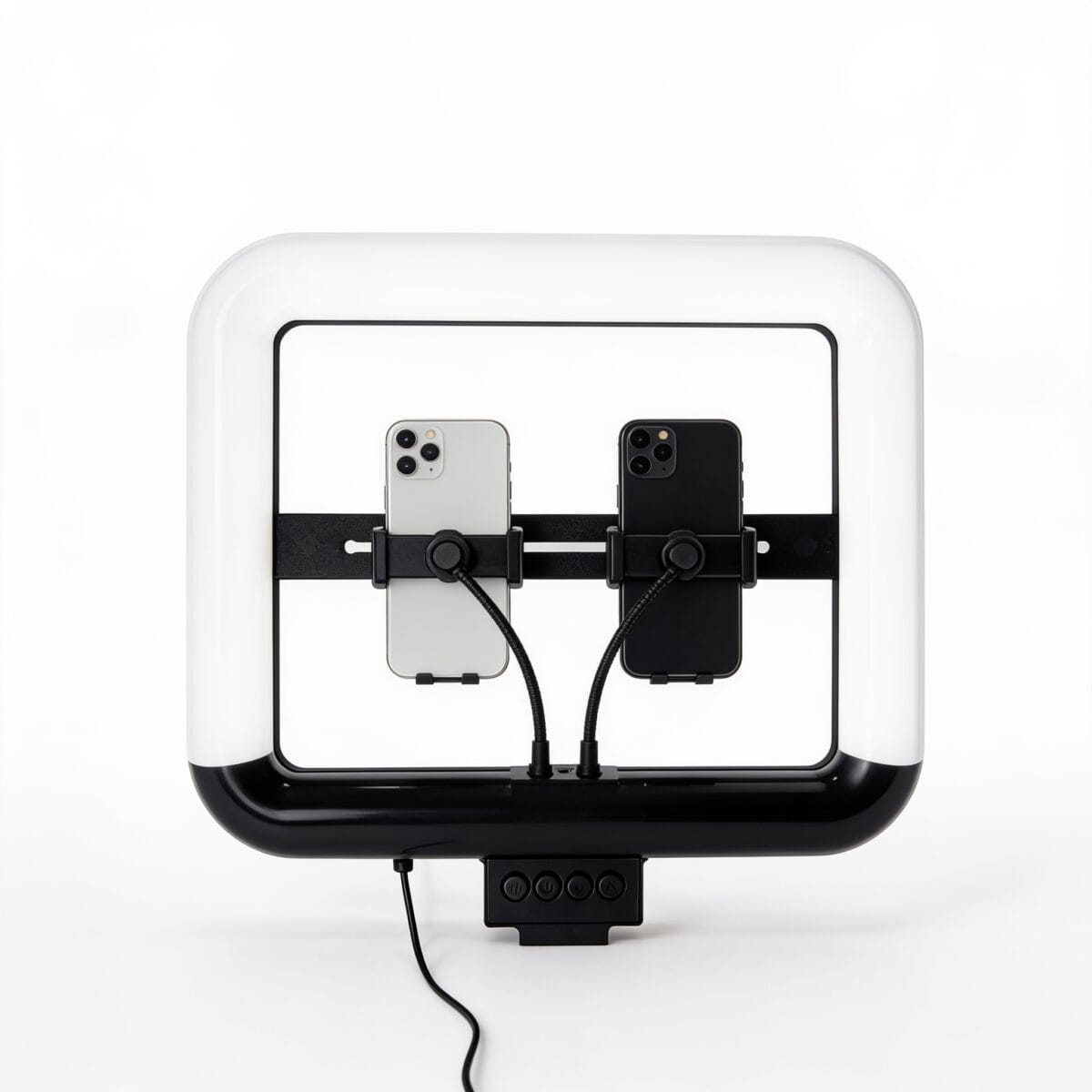 ring light rgb support téléphone avec anneau lumineux LED RGB mode couleur HSI pour photographie, vidéo et live streaming, disponible sur BrefShop.ma