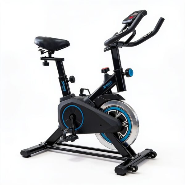 spinning bike domicile selle réglable en hauteur et écran de contrôle au guidon pour exercice de cyclisme stationnaire à domicile, disponible sur BrefShop.ma
