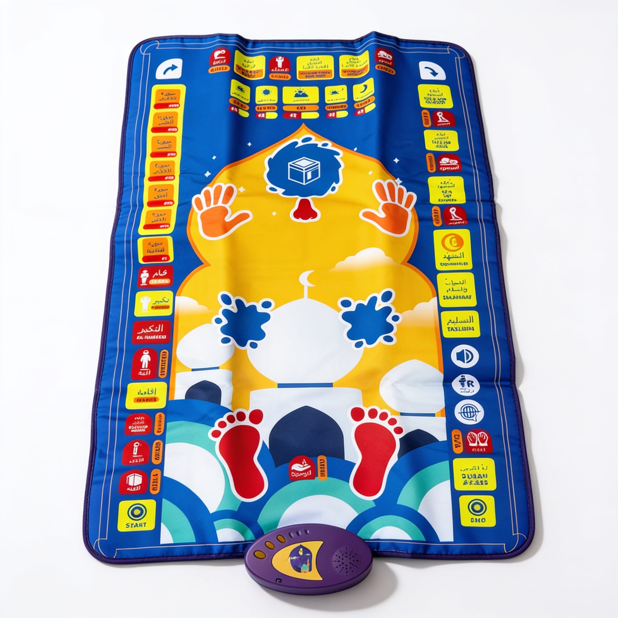 Tapis prière bébé éducatif pour apprendre la prière Tapis prière bébé éducatif avec illustrations colorées et panneau interactif