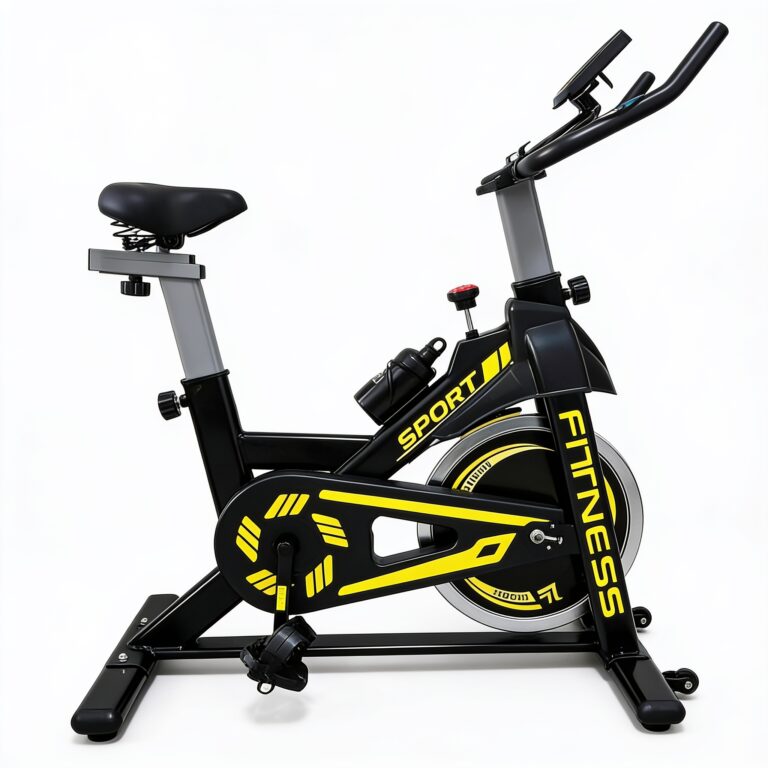vélo spinning selle réglable résistance réglable exercice cardiovasculaire et fitness à domicile, disponible sur BrefShop.ma
